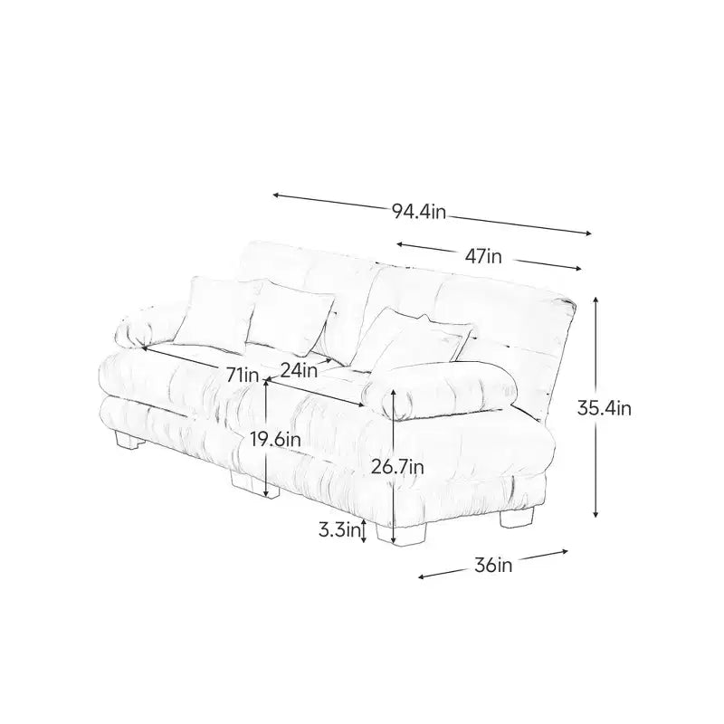 Divano a 2 posti Cloud Couch per soggiorno, divano a 2 posti in ciniglia con 2 cuscini lombari e 2 cuscini decorativi, ciniglia color caffè chiaro