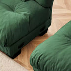 Divano a 2 posti Cloud Couch per soggiorno, divano a 2 posti in ciniglia con 2 cuscini lombari e 2 cuscini decorativi, ciniglia color caffè chiaro