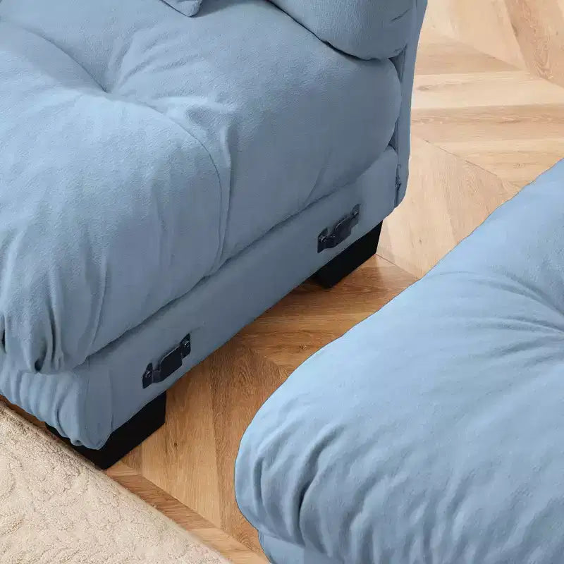 Divano a 2 posti Cloud Couch per soggiorno, divano a 2 posti in ciniglia con 2 cuscini lombari e 2 cuscini decorativi, ciniglia color caffè chiaro