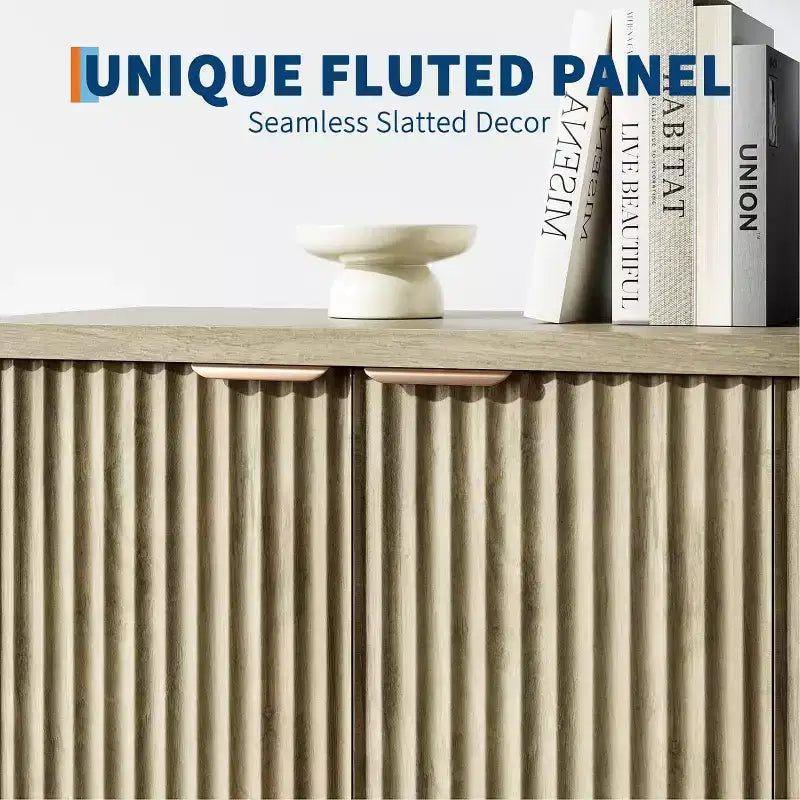 Buffet a Incasso Gustowave con Contenitore, 4 Ante e Ripiani Regolabili