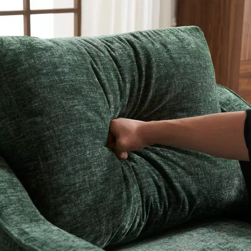 Fauteuil d'appoint pivotant Karl Home Chenille pour salon