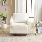Fauteuil d'appoint pivotant Karl Home Chenille pour salon