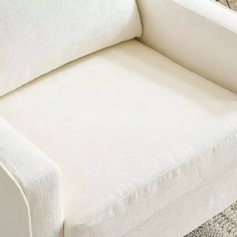 Fauteuil d'appoint pivotant Karl Home Chenille pour salon