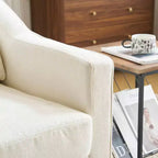 Fauteuil d'appoint pivotant Karl Home Chenille pour salon