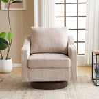 Fauteuil d'appoint pivotant Karl Home Chenille pour salon
