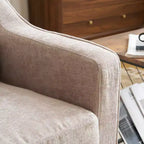 Fauteuil d'appoint pivotant Karl Home Chenille pour salon