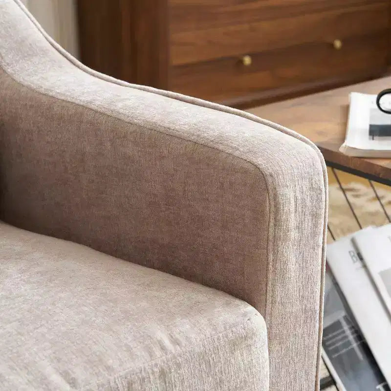 Fauteuil d'appoint pivotant Karl Home Chenille pour salon