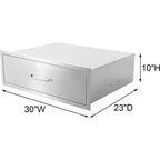 Cassetto da Cucina per Esterni, Cassetto BBQ ad Incasso Monostrato in Acciaio Inossidabile per Cucine da Esterno e Isole BBQ