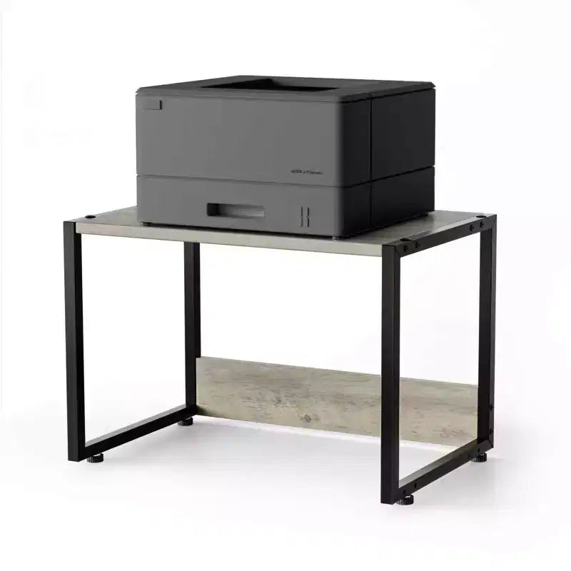 VINGLI Supporto combinabile per stampante con spazio di archiviazione, Ripiano da scrivania per stampante sotto la scrivania per fax, fotocopiatrice, scanner (Grigio Rustico)