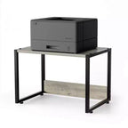 VINGLI Supporto combinabile per stampante con spazio di archiviazione, Ripiano da scrivania per stampante sotto la scrivania per fax, fotocopiatrice, scanner (Grigio Rustico)