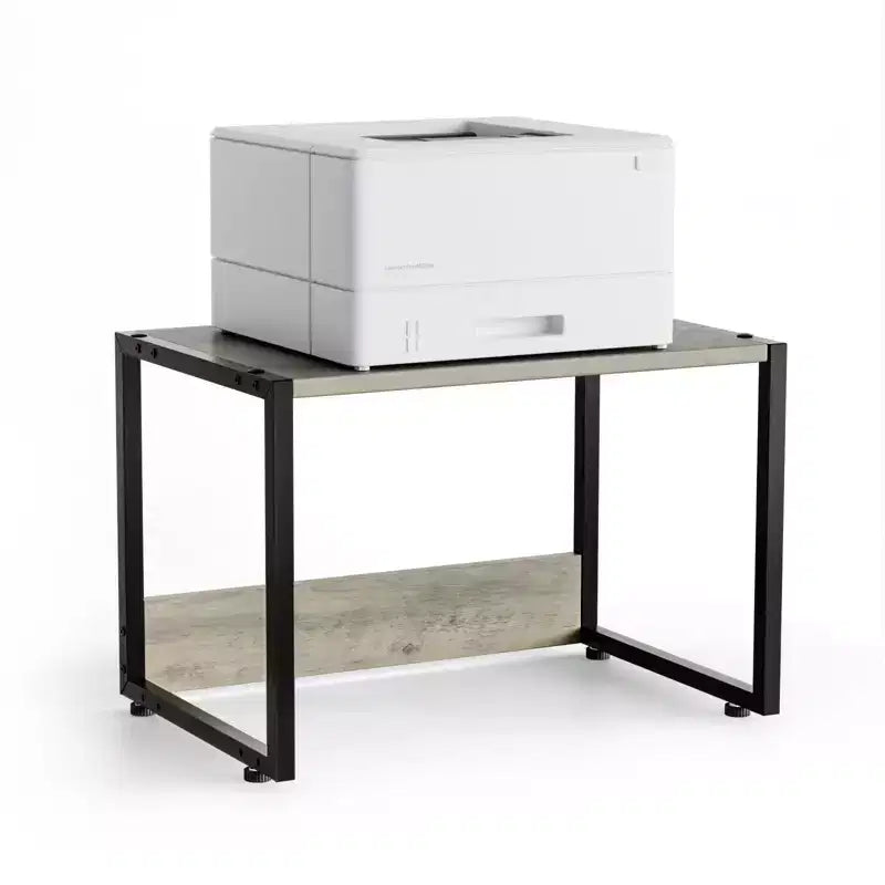 VINGLI Supporto combinabile per stampante con spazio di archiviazione, Ripiano da scrivania per stampante sotto la scrivania per fax, fotocopiatrice, scanner (Grigio Rustico)