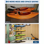 Porta Kayak da 2-6 Kayak, Porta Kayak Autoportante da Esterno con Ruote Mobili, Porta Kayak in Acciaio Resistente con Cinghie