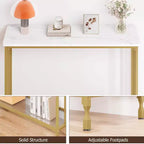GustoWave – Console étroite de 105 cm, table d'appoint à 2 niveaux en bois pour entrée, salon, couloir, montage facile