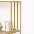 GustoWave – Console étroite de 105 cm, table d'appoint à 2 niveaux en bois pour entrée, salon, couloir, montage facile