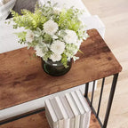 GustoWave – Console étroite de 105 cm, table d'appoint à 2 niveaux en bois pour entrée, salon, couloir, montage facile