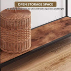 GustoWave – Console étroite de 105 cm, table d'appoint à 2 niveaux en bois pour entrée, salon, couloir, montage facile