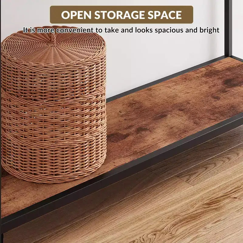 GustoWave – Console étroite de 105 cm, table d'appoint à 2 niveaux en bois pour entrée, salon, couloir, montage facile