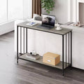 GustoWave 41.5'' Narrow Console Table, 2-Tier Wood Accent Sofa Table Furniture for Entryway, Living Room, Hallway, Easy Assembly