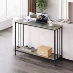 GustoWave 41.5'' Narrow Console Table, 2-Tier Wood Accent Sofa Table Furniture for Entryway, Living Room, Hallway, Easy Assembly