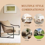 COZONY Poltrona Moderna con Struttura in Metallo, Poltrona Lounge Imbottita con Cuscino in Schiuma per Soggiorno, Camera da Letto