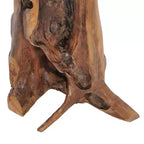 vidaXL Tavolino rotondo con legno massello di teak e base unica a radice d'albero - Piano del tavolo artigianale, mobile resistente e versatile