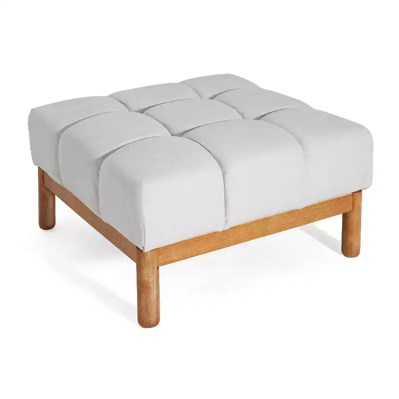 Christopher Knight Home Ottoman moderne rembourré Allen de style Biscuit capitonné de forme carrée