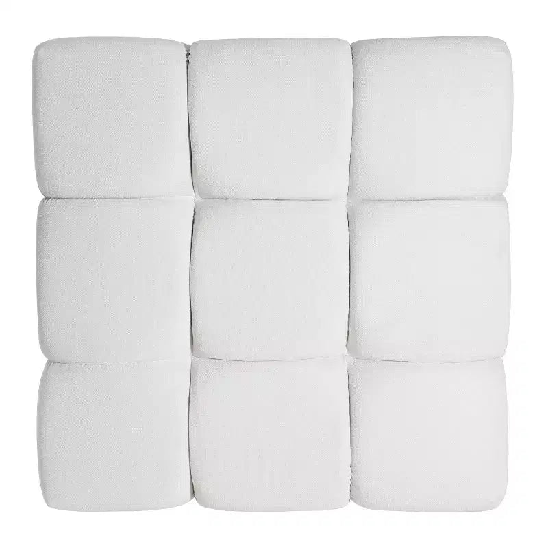 Christopher Knight Home Ottoman moderne rembourré Allen de style Biscuit capitonné de forme carrée