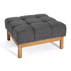 Christopher Knight Home Ottoman moderne rembourré Allen de style Biscuit capitonné de forme carrée