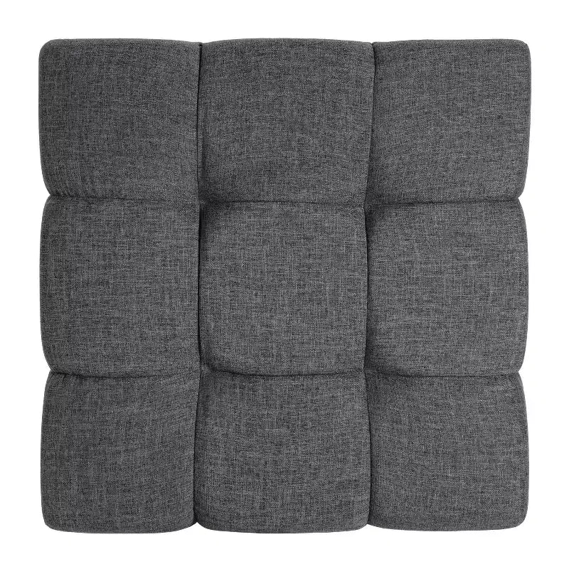 Christopher Knight Home Ottoman moderne rembourré Allen de style Biscuit capitonné de forme carrée