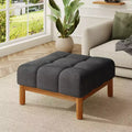 Christopher Knight Home Modern Upholstered Allen Biscuit-style Tufted Ottoman with Square shape
