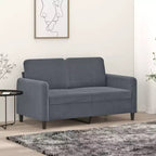 2-Seater Sofa Dark Gray 47.2 Velvet