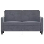 Canapé 2 places gris foncé velours 120 cm