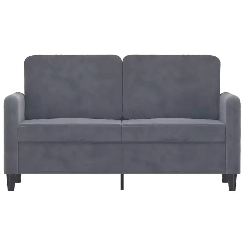 Canapé 2 places gris foncé velours 120 cm