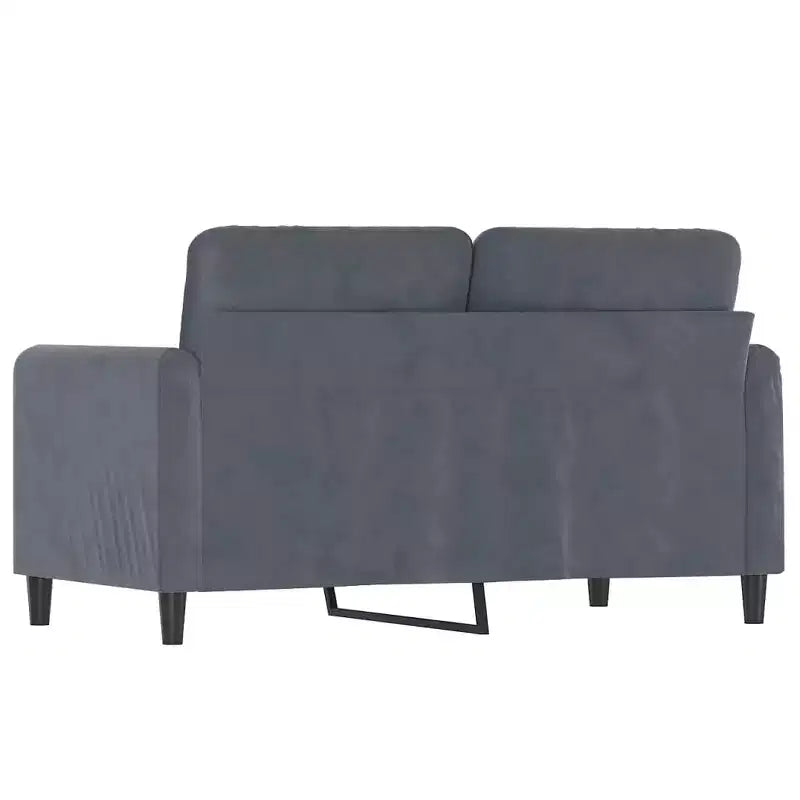 Canapé 2 places gris foncé velours 120 cm