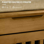 Banc à Chaussures avec Meubles de Rangement, Banc d'entrée en Bambou avec Coussin d'assise, 3 Portes et Compartiment Caché pour Couloir Cerise
