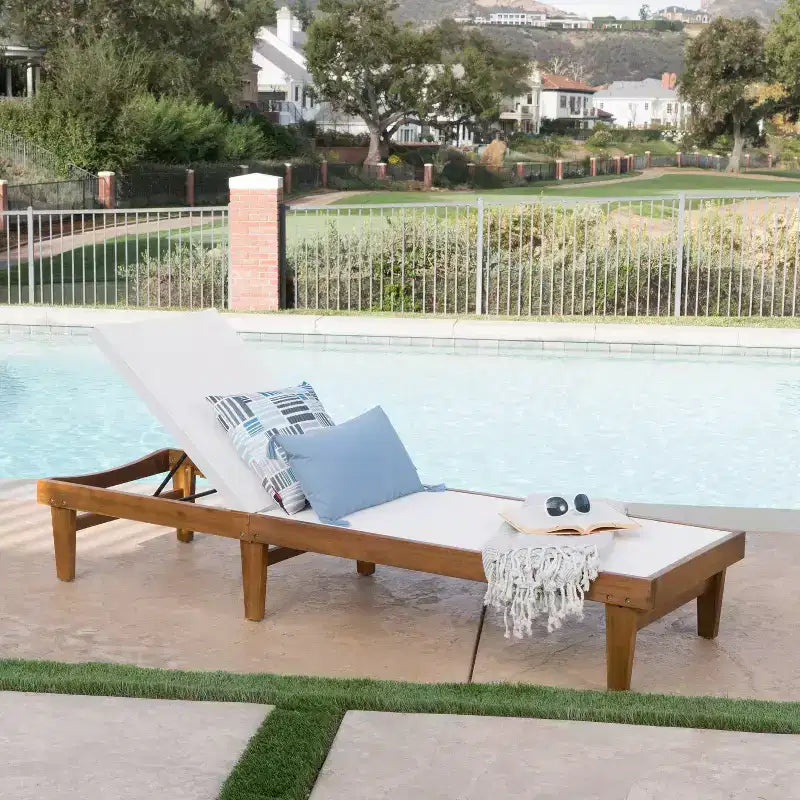 Adjustable Outdoor Chaise Lounge Chairs for Patio, Poolside, or Porch
