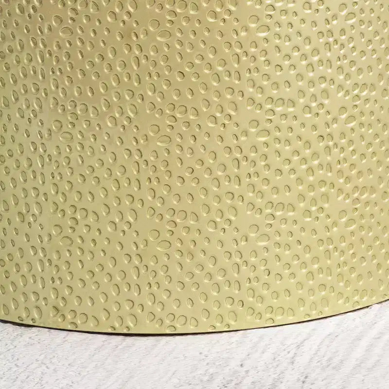 Tavolino Rotondo Moderno Okak con Segni a Martello, Tavolino Cilindrico con Scanalature, Tavolino da Divano per Soggiorno, Camera da Letto, Set da 2