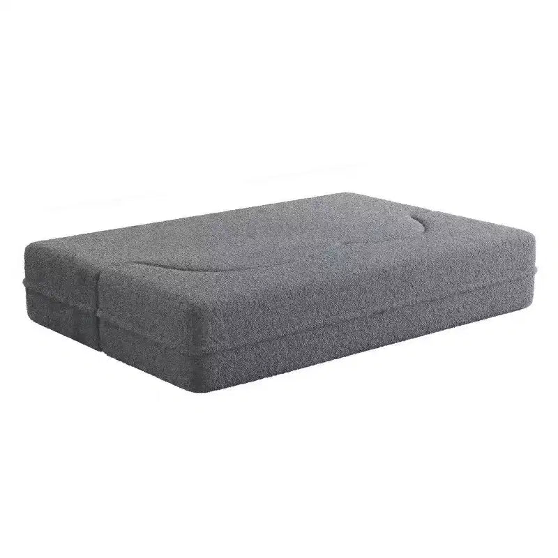 Homy Casa Divano Letto Convertibile Bouclé con Design Curvo e Cuscini Morbidi, per Soggiorno o Spazio Ospiti