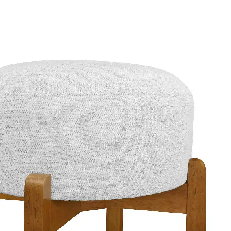 Sgabelli da Bar Rotondi Imbottiti Christopher Knight Home Boylan in Legno di Gomma (Set da 4)