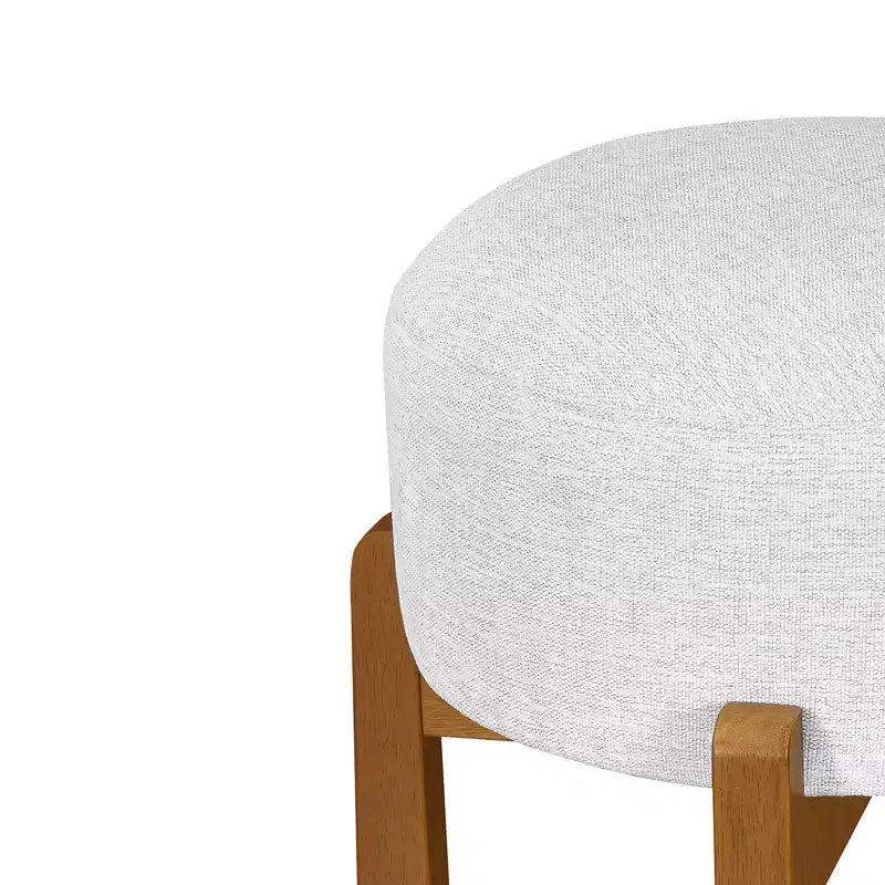 Sgabelli da Bar Rotondi Imbottiti Christopher Knight Home Boylan in Legno di Gomma (Set da 4)