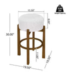 Sgabelli da Bar Rotondi Imbottiti Christopher Knight Home Boylan in Legno di Gomma (Set da 4)