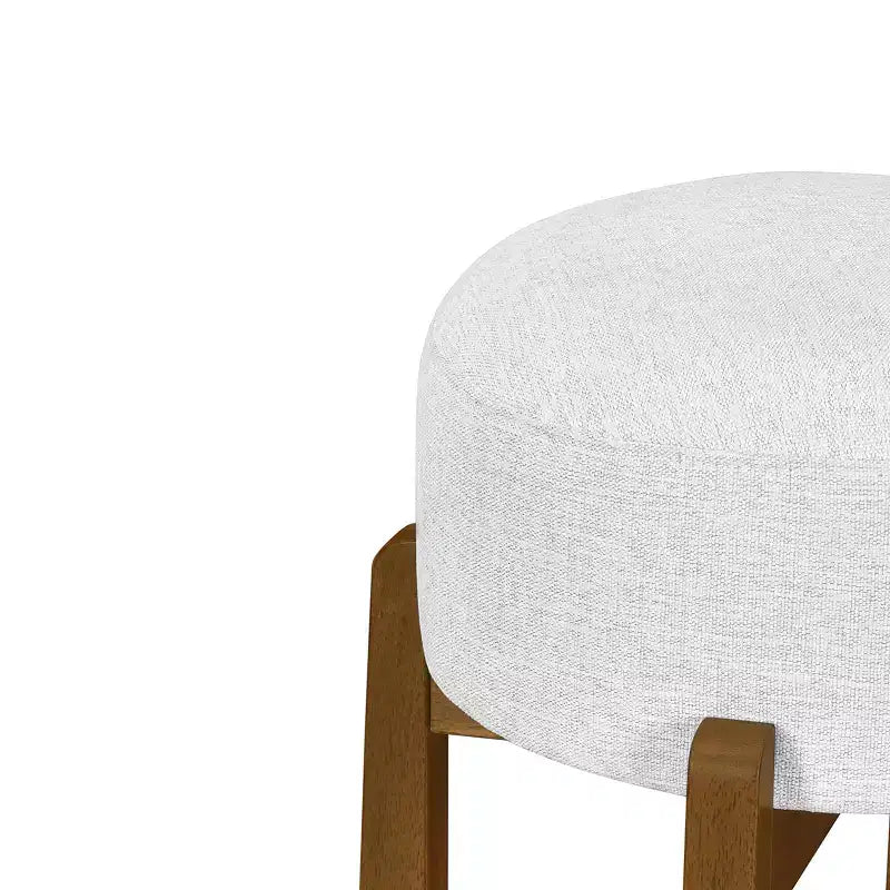 Sgabelli da Bar Rotondi Imbottiti Christopher Knight Home Boylan in Legno di Gomma (Set da 4)