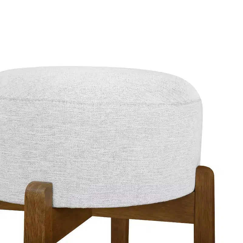 Sgabelli da Bar Rotondi Imbottiti Christopher Knight Home Boylan in Legno di Gomma (Set da 4)