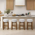 Christopher Knight Home Boylan Rubberwood Round Upholstered Barstools (Set of 4)
