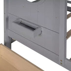 Letto per bambini e letto a casetta Whisen Twin Size, letto a casetta con 2 cassetti, ripiano portaoggetti