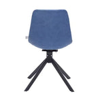 Chaise de salle à manger en cuir LeisureMod avec pivotement à 360 degrés et pieds en fer thermolaqué
