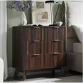 COZONY Modern Nightstands Set of 2, Fluted Bedside Tables with Faux Marble Top and 3 Drawers for Bedroom and Living Room