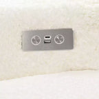 Fauteuil inclinable et planeur électronique Babyletto Sigi avec port USB | Base en bois clair