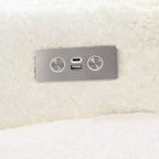 Fauteuil inclinable et planeur électronique Babyletto Sigi avec port USB | Base en bois clair