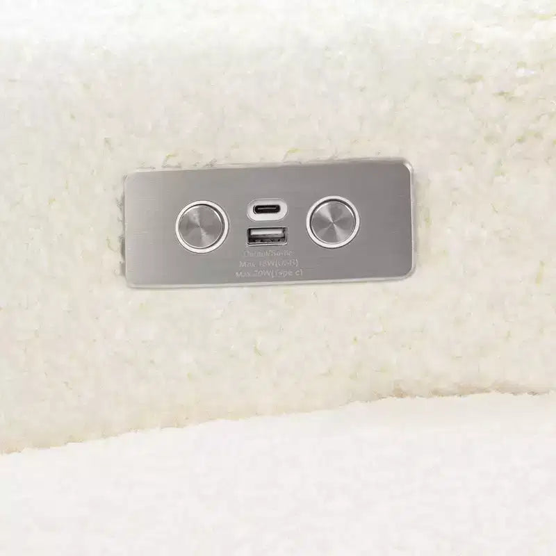 Fauteuil inclinable et planeur électronique Babyletto Sigi avec port USB | Base en bois clair